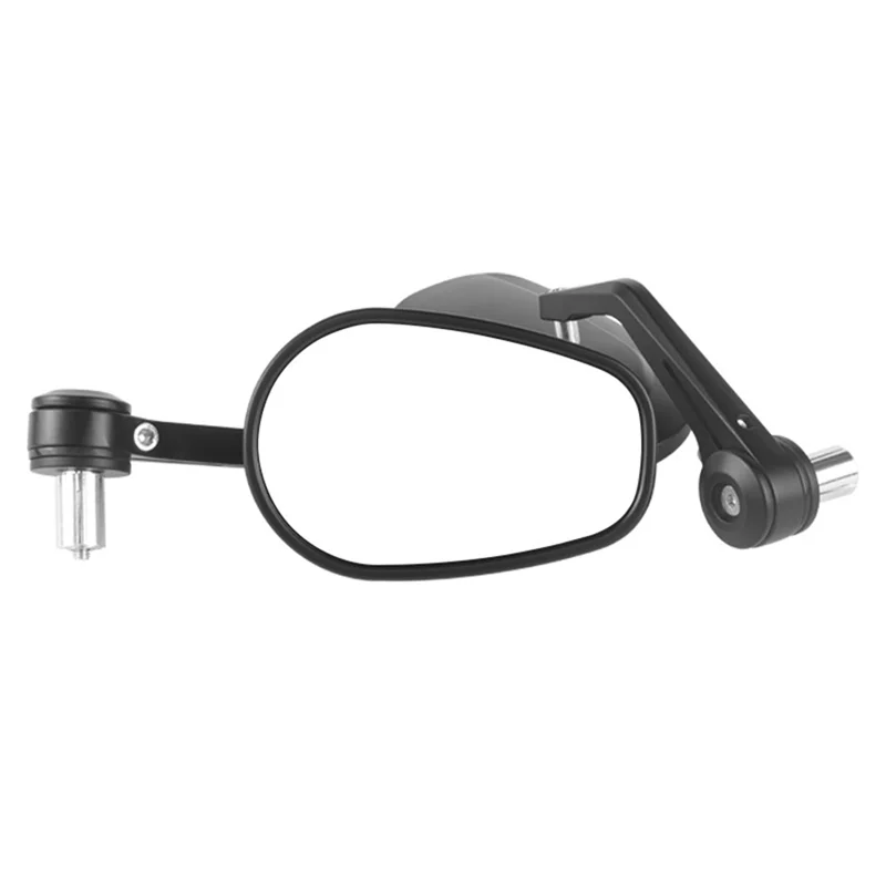 Premium 22Mm Universal Motorcycle Handlebar Oval Mirror With Rearview Reflector - Modification Accessory