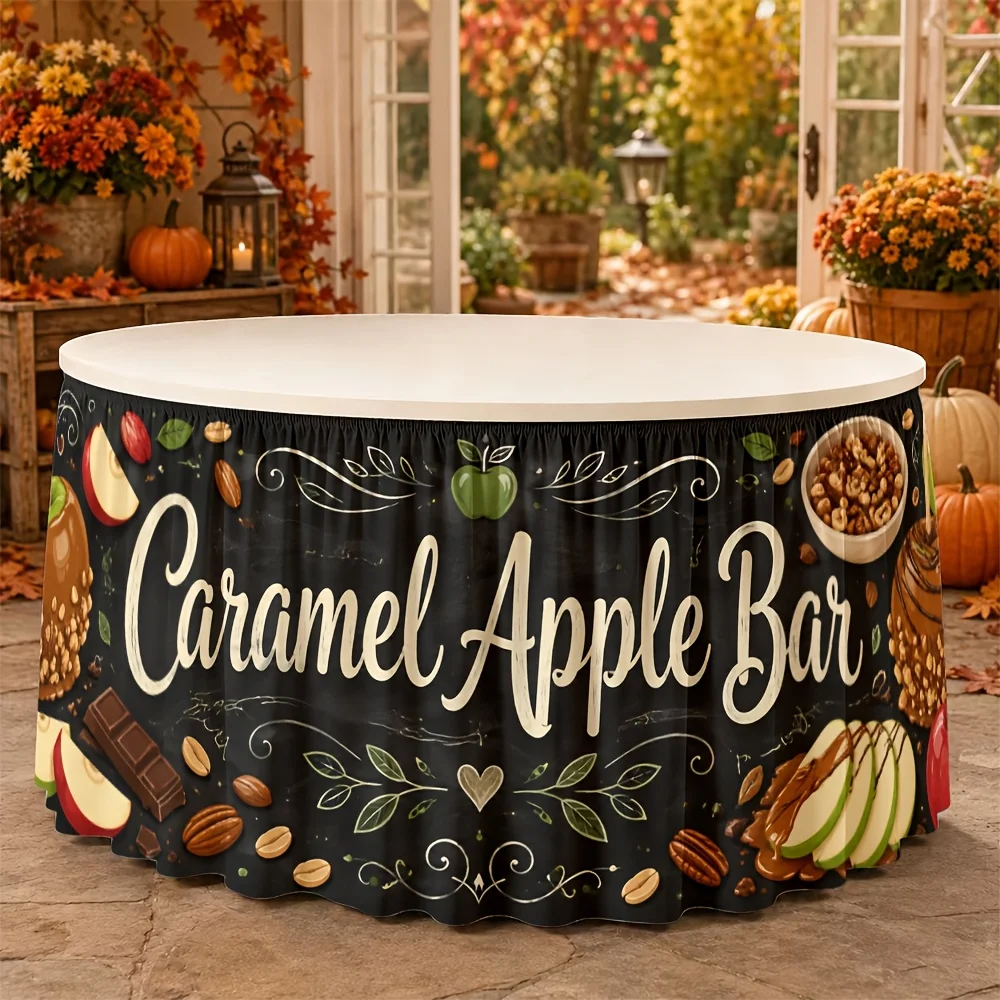 One table skirt - Honey-scented apple bar autumn harvest decoration - Autumn theme event setup