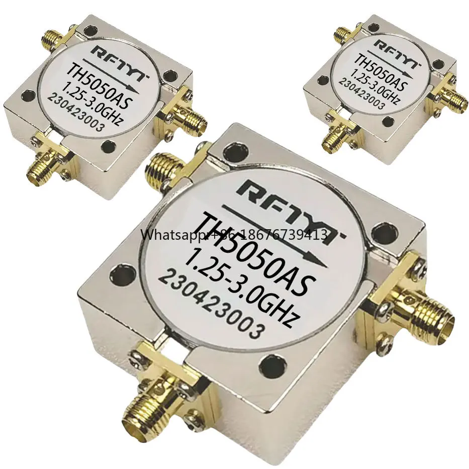1.25-3.0Ghz Th5050As 100W Microwave High Isolation Coaxial Circulator For Telecommunications Satellite Navigation