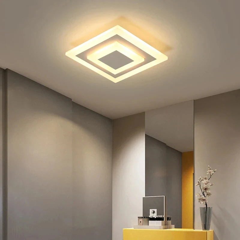 Modern LED Ceiling Light For Corridor Lamps Bathroom Living Room Balcony Round Square Lighting Home Decorative Fixtures Dropship