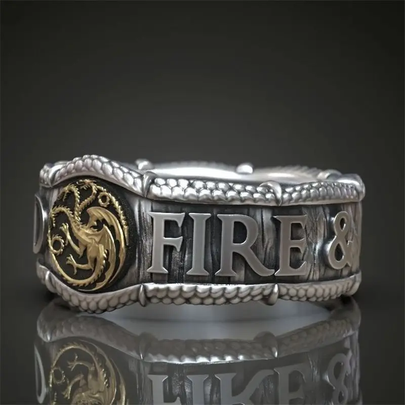 Game of Thrones Dragon Ring House Targaryen Alloy Ring Original Handmade Ring Collection Jewelry Birthday Gifts