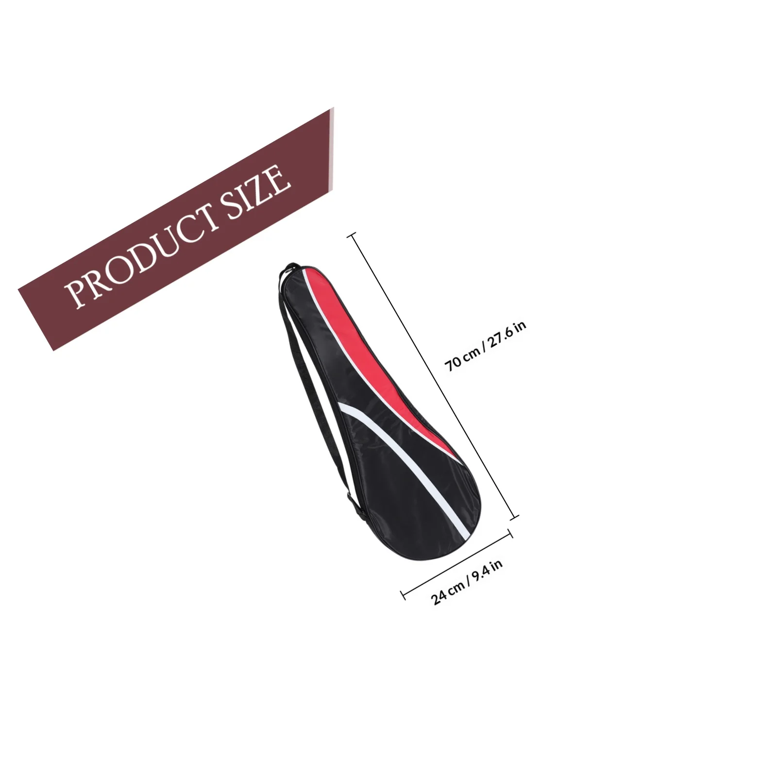 Badminton Racket Bag Oxford Cloth Waterproof Wear-Resistant Racket Organizer Adjustable Tennis Storage Pouch Multi-Use