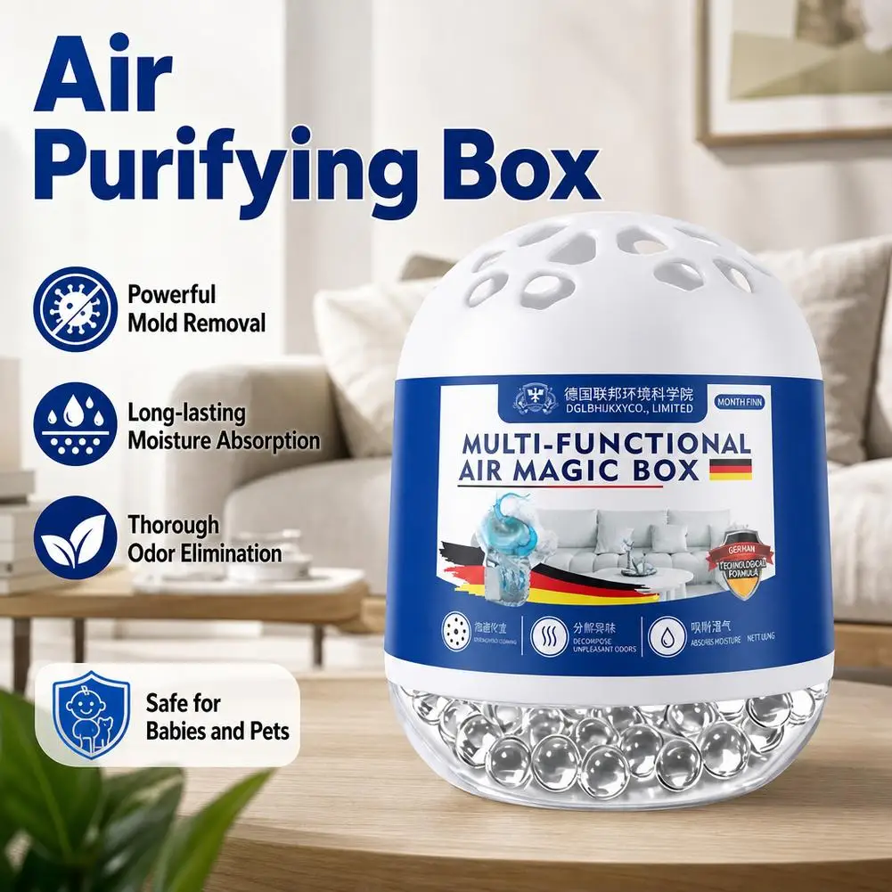 1/2 Pack Indoor Air Purification Dust Removal Magic Box,Multifunctional Air Magic Box,Automatic Dust Collection Air Box for Home