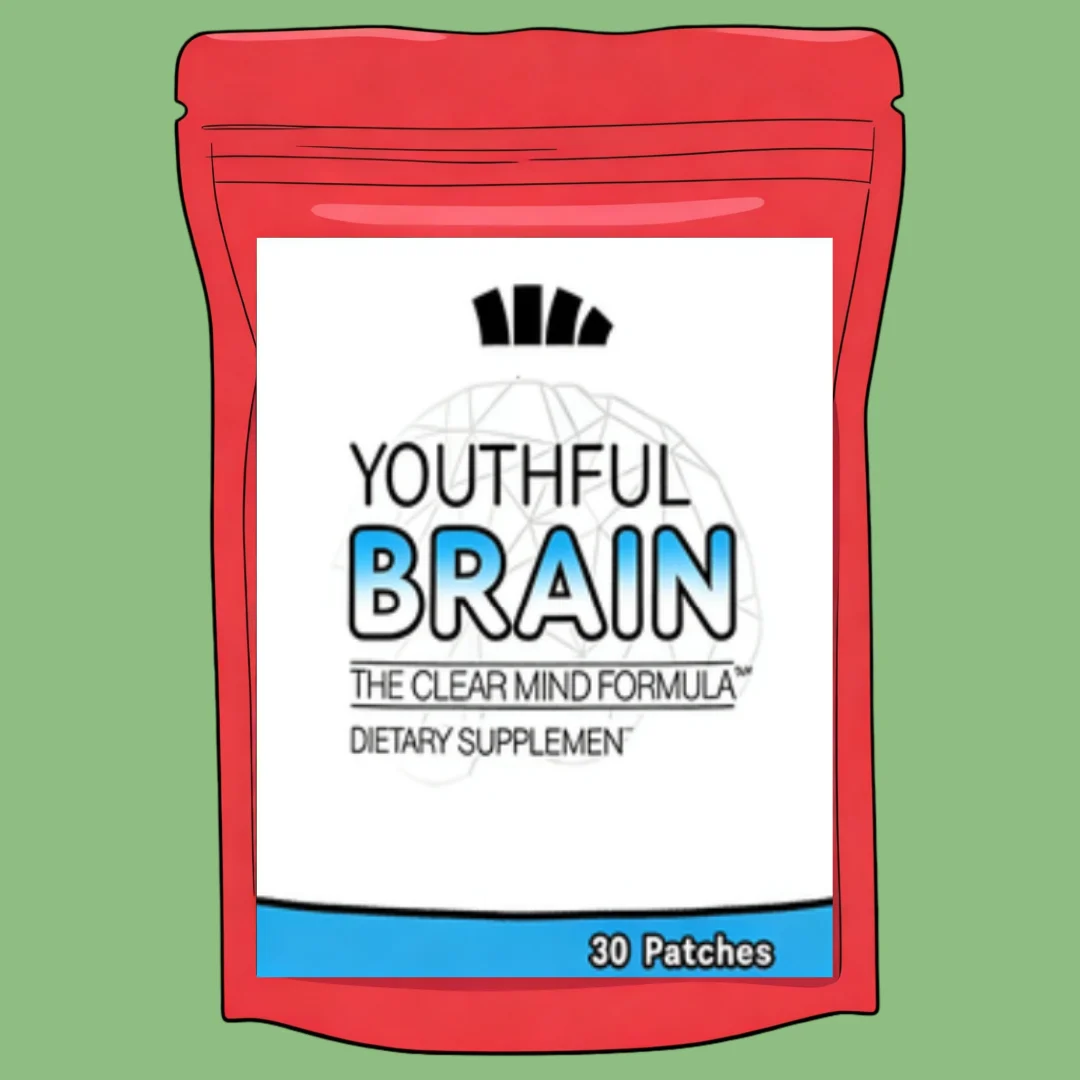 Youthful Brain Nootropic Vitamin Brain Matrix Transdermal Patches- Memory, Focus & Aging Support 30 Patches