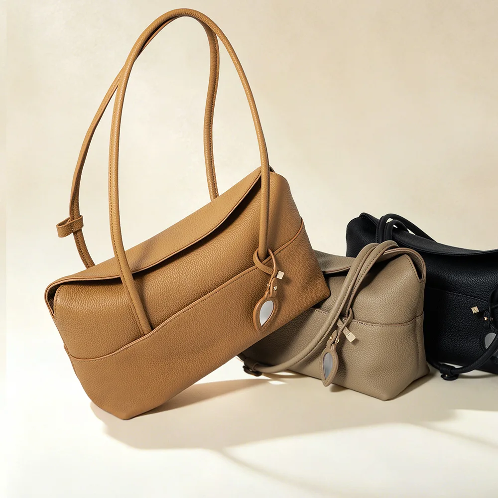 Genuine Leather Womens Shoulder Bag 2026 New Casual Small Cowhide Soft Crossbody Custom Purse