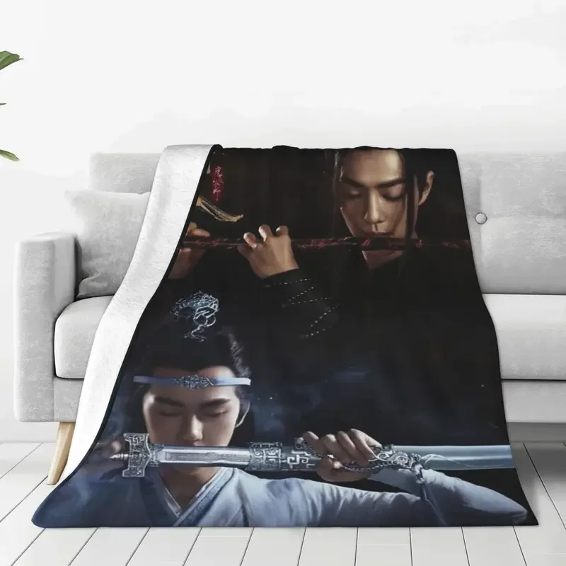 

TV The Untamed Blankets Velvet Spring Autumn Mo Dao Zu Shi Multi-function Lightweight Throw Blanket for Home Bedroom Rug Piece