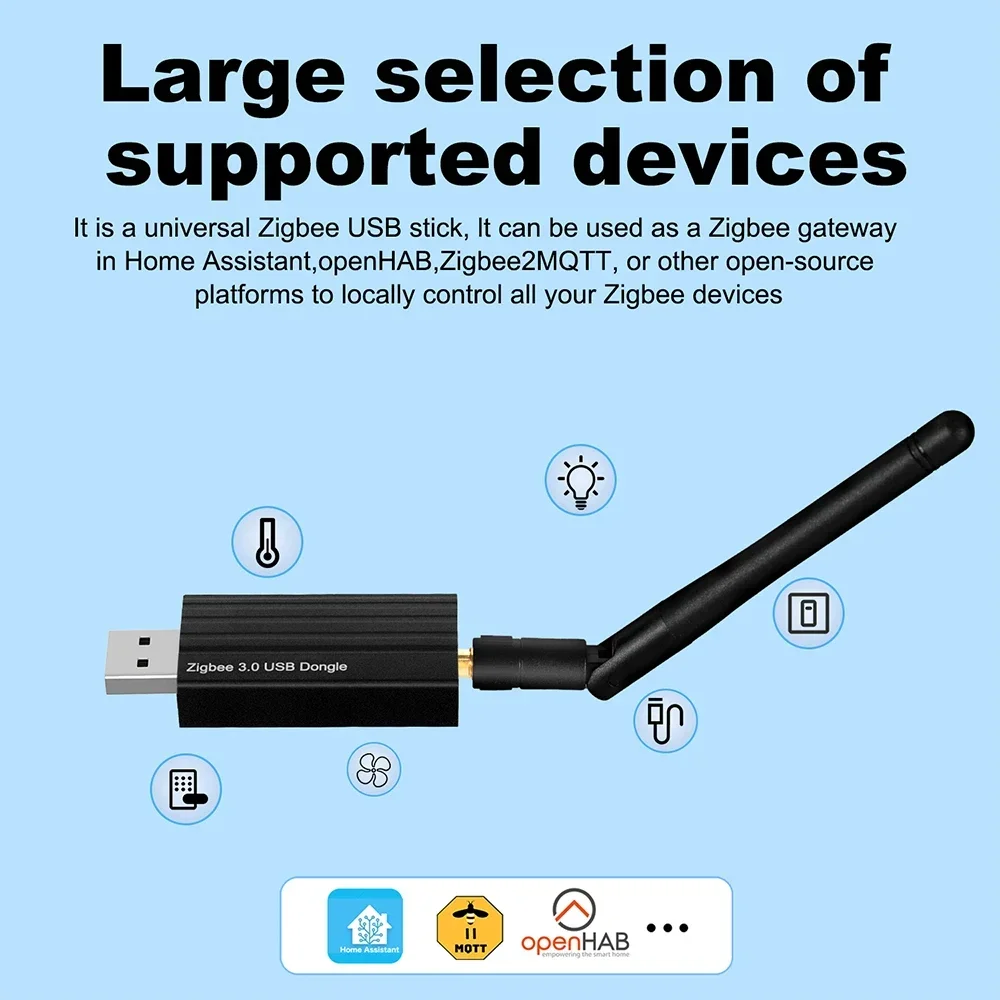 מתאם Zigbee 3.0 USB Haozee עם אנטנה