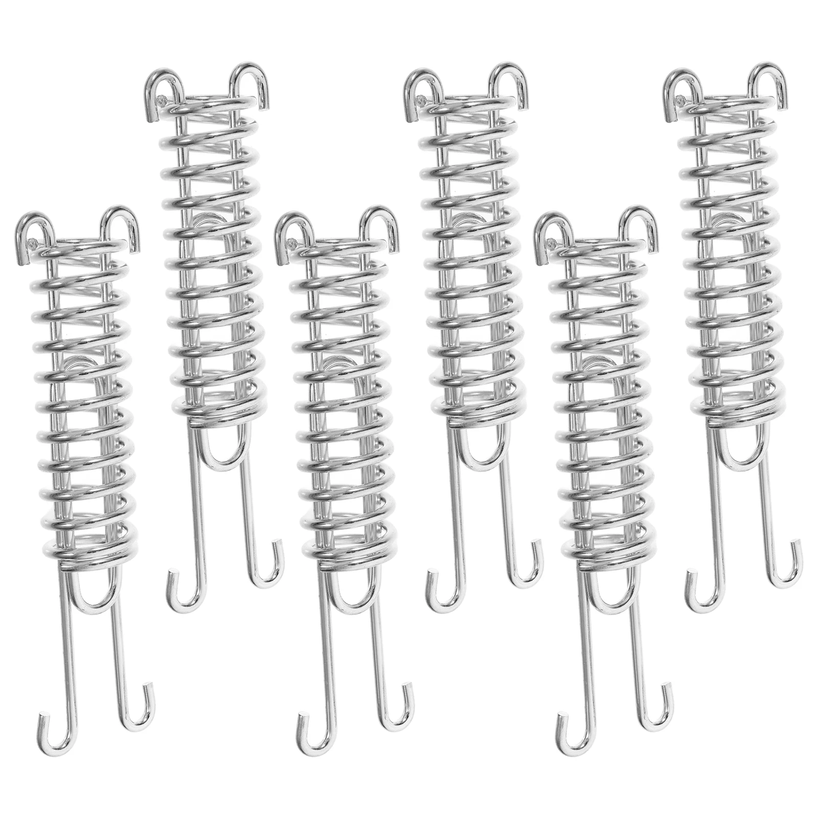

6pcs Wind Elastic Hook Tent Porch Spring Rope Canopy Pulley Steel Rope Buckle Lid Tension Spring Fixed Buckle Tensioner Camping