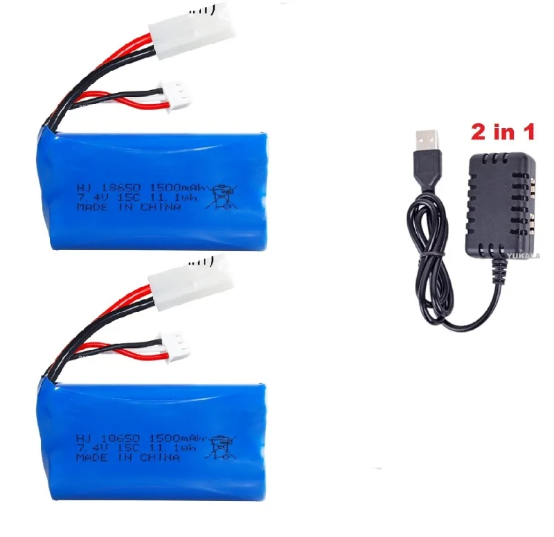 Wltoys WL912-A Feilun FT009 R/C części zamienne do łodzi wyścigowy 7.4V 1500mAh 18650 litowo-jonowy akumulator EL-2P wtyczka/ładowarka 7.4V USB