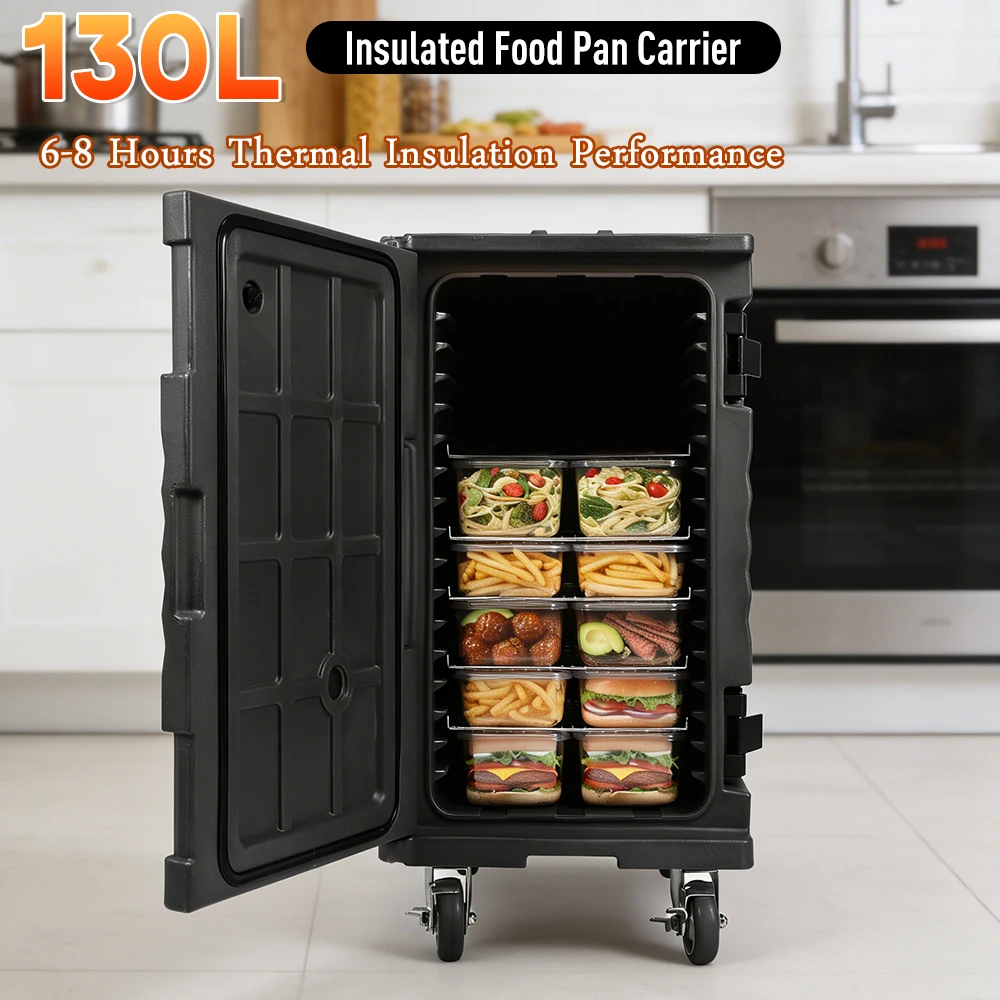 

118QT Non-Electrical Food Warmer w/Wheels Catering Food Warmers for Parties LLDPE Insulated Food Carrier Hot Boxes for Catering
