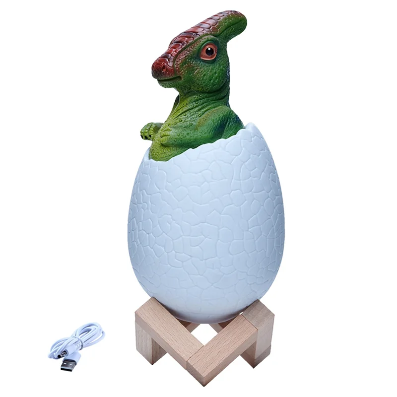 

Y51A-3D Night Light Parasaurolophus Egg Desk Lamp 3 Color Touch Cartoon Table Lamps Home Decor For Kid Birthday Gift Durable