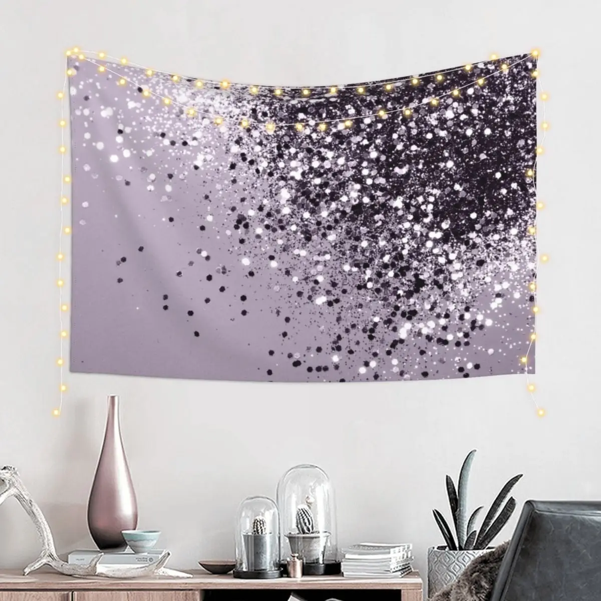 Sparkling Lavender Lady Glitter #1 (Faux Glitter) #shiny #decor #art Tapestry Room Decore Aesthetic Japanese Room Decor Tapestry