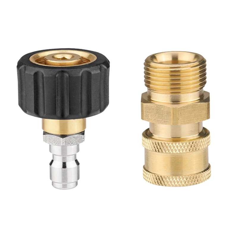 Pressure Washer Adapter Kit M22-14 Mm Swivel 1/4 Internal External Thread Push-In Connector