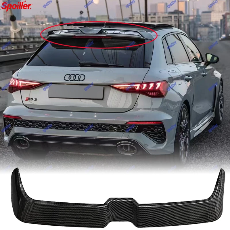 FOR Rear Tail Wing For Audi A3 S3 S Line 8V 5Doors Hatchback 2013-2025 Style Rear Boot Roof Wing Spoiler Splitter Decorate kits