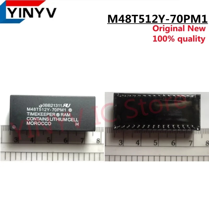 1Pcs M48T512Y-70PM1 DIP-32 M48T512Y  M48T512  5.0 or 3.3V, 4 Mbit (512 Kbit x 8) TIMEKEEPER® SRAM Original New 100% quality