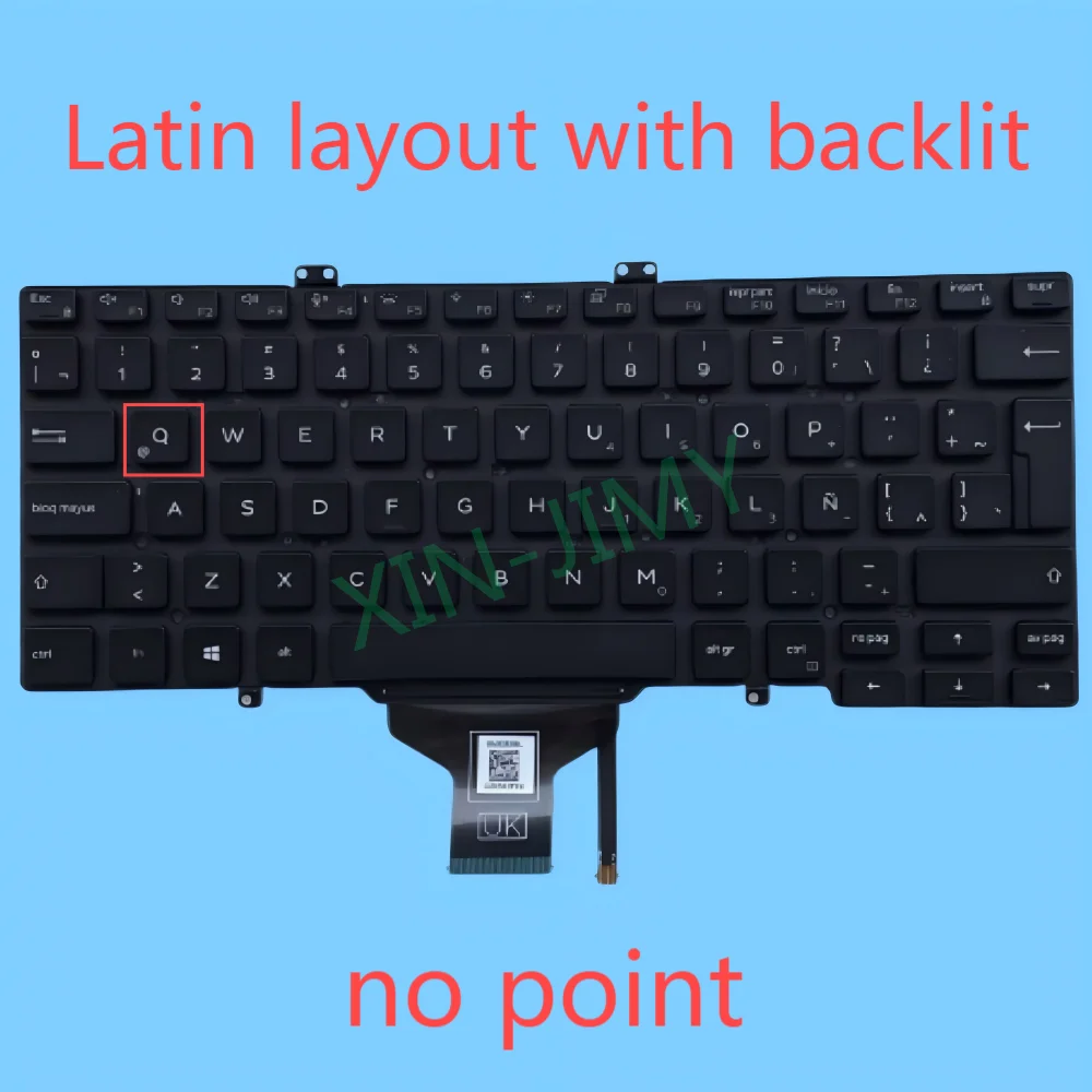 

Клавиатура с латинской подсветкой 5400 для Dell Latitude 5400 5401 5410 5411 (Y2019) 7400 3400 03C7CJ 049VT0 0G6KXM 0V2RM9 SN7282BL SP