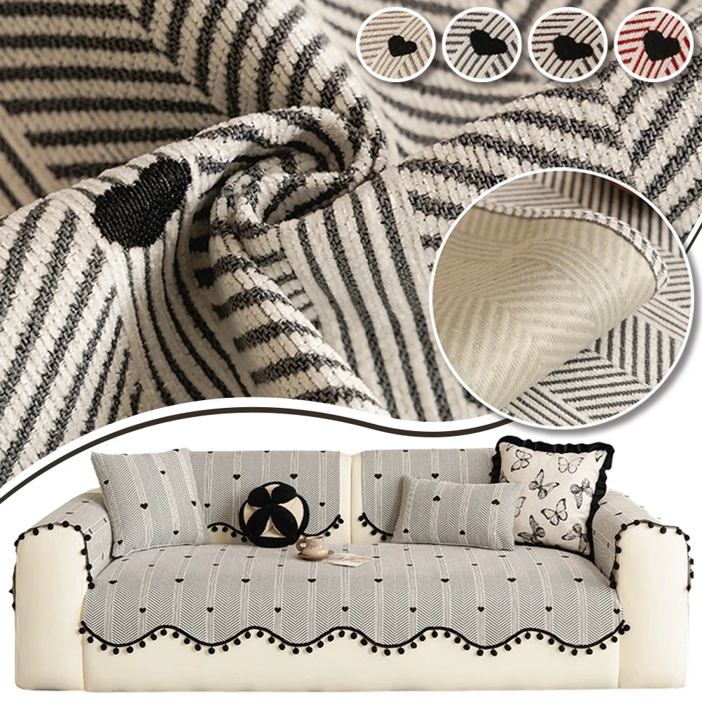 2026 New Chenille Sofa Cushion Couch Cover Four Season Universal Anti Slip Sofa Mat Modern Backrest Towel L Shape Sofa Towel 1PC
