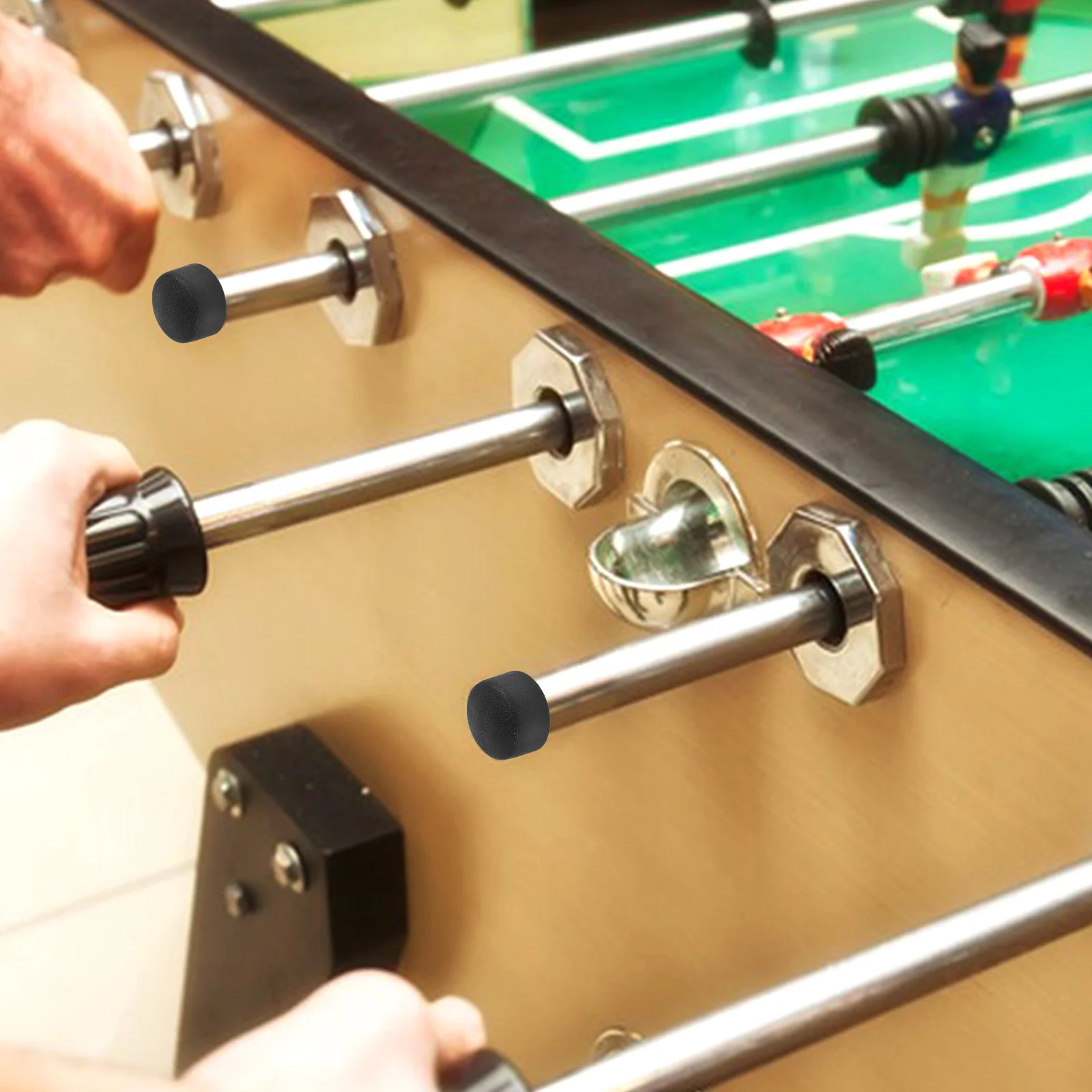 

12Pcs Table Football Stick Caps Round Tubing End Caps for Foosball Tables Protective Accessories for Home Foosball