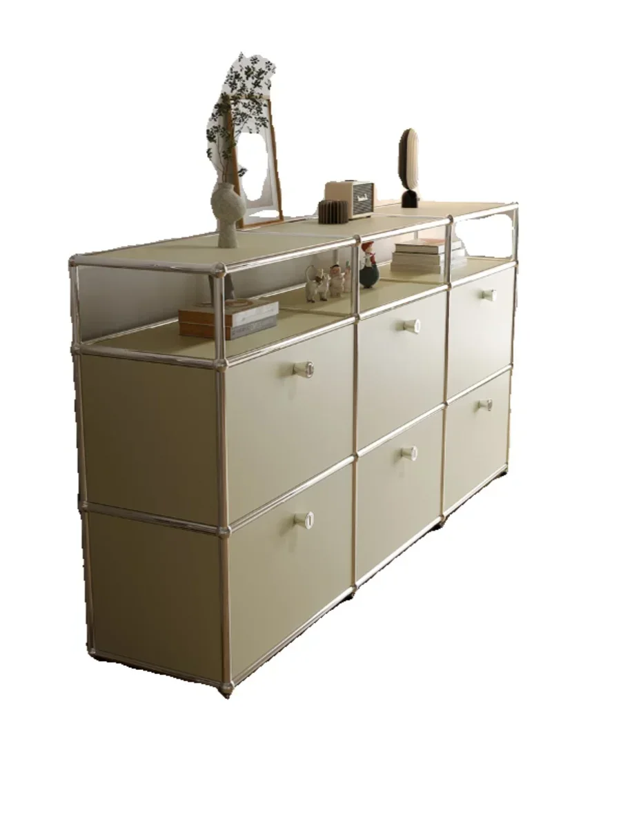 Leisure Style module combination dining side cabinet, antique stainless steel side cabinet, High Quality