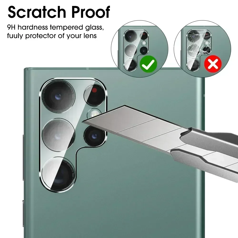Protector de lente de cámara 9H para Samsung Galaxy S24 S23 S22 S21 S20 Plus Ultra S20FE, cubierta de lente de vidrio templado para Samsung S23 S24U