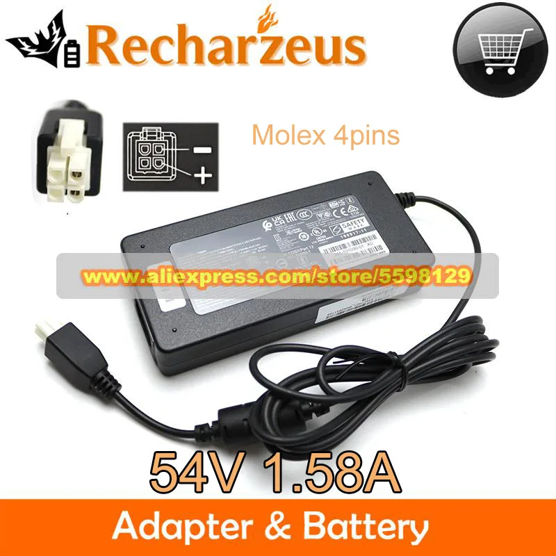 

Original FSP085-A54C1401 AC Adapter 54V 1.58A 85W Laptop Charger for FSP PWR-ADPT-85 V01 FST2631OACW 341-101090-01 Power Supply