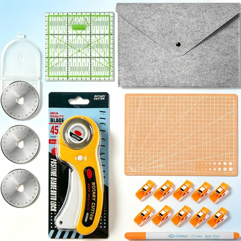Leatherwork Ruler - Ensemble de 7 accessoires de couture,