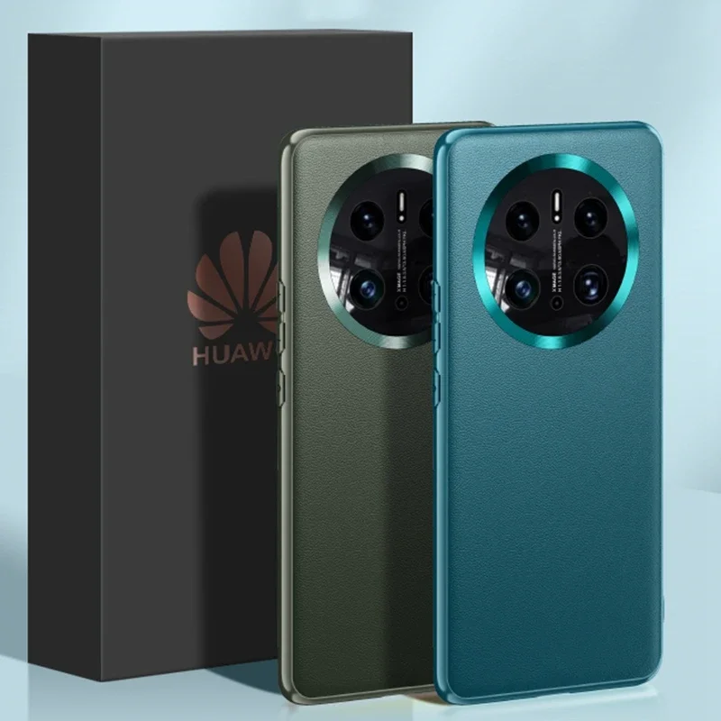 Funda de cuero PU de lujo para Huawei Mate 50, funda trasera de silicona mate, protección a prueba de golpes, funda de teléfono para Huawei Mate 50 Mate50