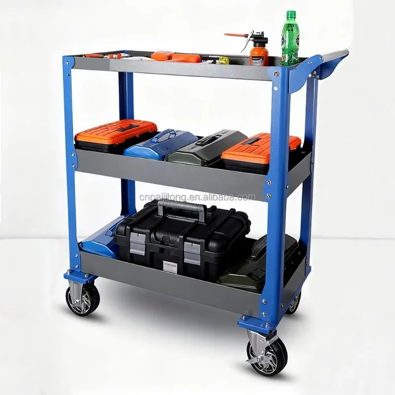 

Металлическая тележка-ящик из нержавеющей стали 2026 с колесами, портативная, многофункциональная, для автосервиса и ремонтных работ