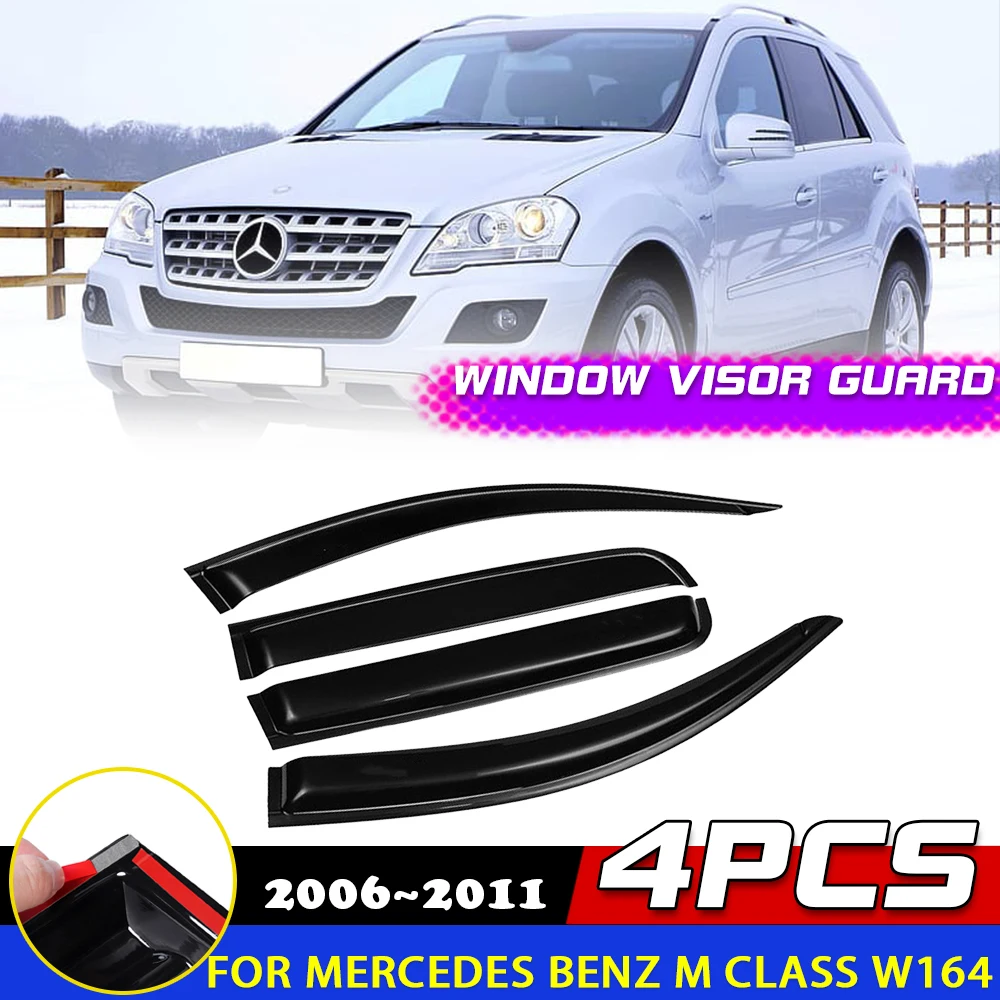 

Windows Visor for Mercedes Benz M Class W164 ML 320 350 300 2006~2011 Door Smoke Deflector Cover Awnings Rain Eyebrow Accessorie