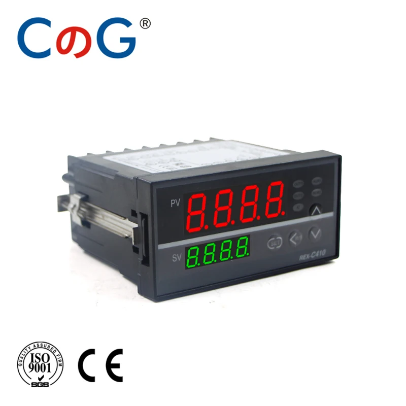 Thermostat PID régulateur de température, CG REX-C410 96x48mm, multi entrée K E PT100 0-10V 4-20mA sortie relais SSR 110-220V 24V 380V