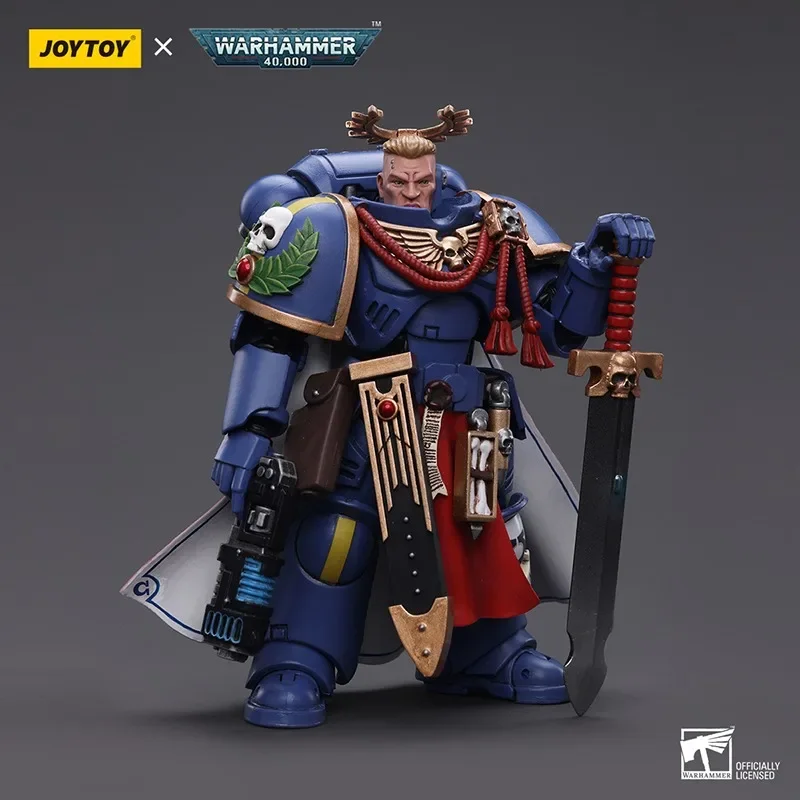 [W MAGAZYNIE] JOYTOY Warhammer 40k 1/18 figurki Ultramarines Terminator kapitan kolekcja modeli Anime zabawki do gier wojskowych