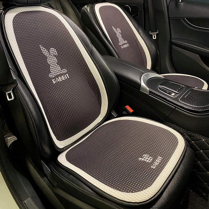 New Cartoon Cute 3D Breathable Mesh Four Seasons Universal Black Ladies Car Seat Cushion Car Interior Accessories