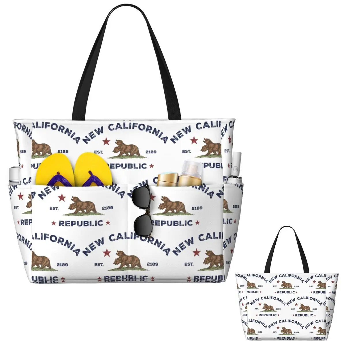 

New California Republic NCR Beach Tote Bag Sport Gym Yoga Duffle Large Tote Bag Women Travel Bag Fitness bag