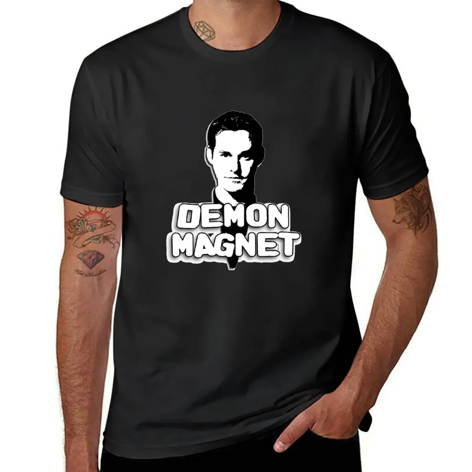 XANDER HARRIS Demon Magnet T-Shirt anime stuff vintage Men's cotton t-shirt