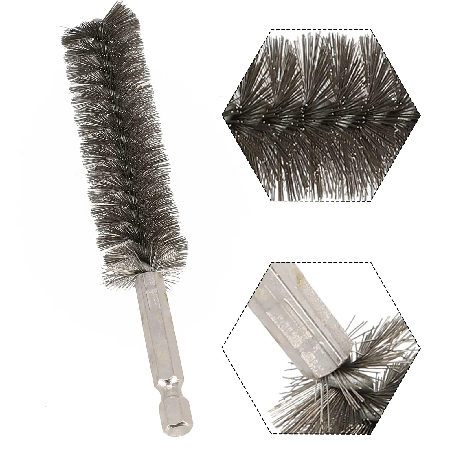 1 cepillo de taladro, cepillo de pulido, broca de 9-25mm, cepillo de limpieza para maquinaria de tubo de alambre, limpieza de óxido, herramienta rotativa de lavado, amoladora