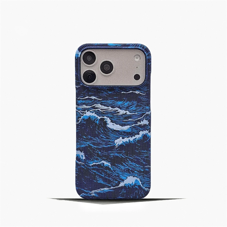 Coque de téléphone PC de luxe avec texture fibre de carbone pour MagSafe, compatible iPhone 17 16 15 14 Pro Max, nouvelle coque givrée sans cadre à dissipation thermique