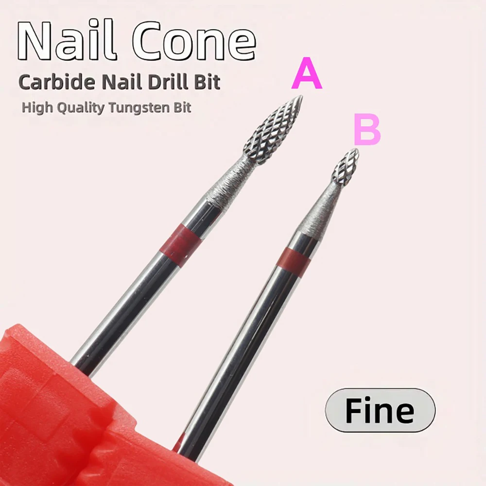 1Pcs Tungsten Carbide Nail Drill Bit  Cuticle Bits Accessory For Electric Manicure Machine Pro Nail Art Salon Tool Remove Gel