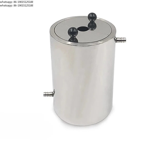 2026Double-layer stainless steel material barrel 0disperser material tank laboratory grinding barrel receiving water circulation