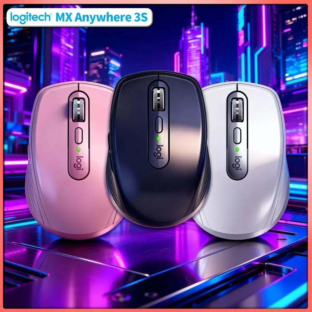 Productivity MX Anywhere 3S - 8000 DPI, MagSpeed Scroll, 3-Device Connect, Perfect for Pet Product Launch Presentation & Office