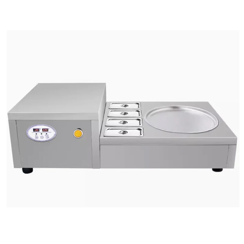 Electric Ice Frying Machine Commercial Stainless Steel Large Capacity Desktop Cheese Smoothie Powder Snowflake Ice Machine