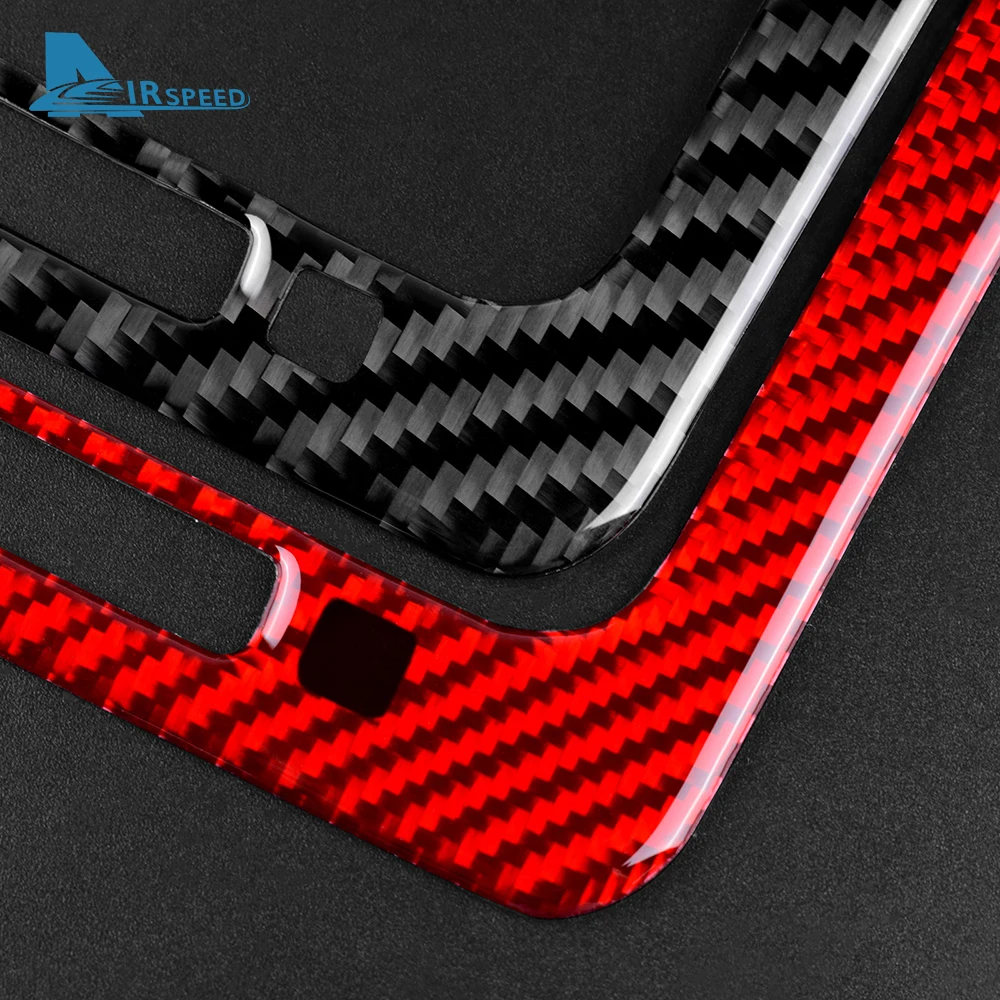 Real Soft Carbon Fiber For Subaru WRX Saloon 2015 2016 2017 2018 2019 2020 2021 AC Outlet Vent Trim Interior Accessories Sticker