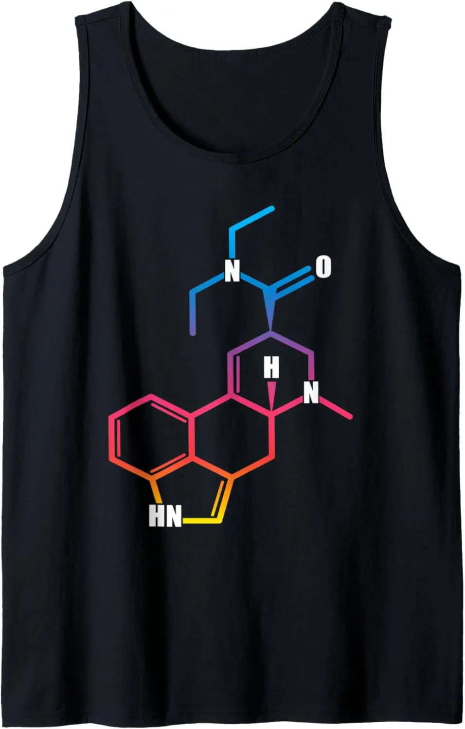 LSD Molecule Science Tank Top A Casual Short Vest for Going Out Cotton Short Vest for Going Out Funny Summer Shirt