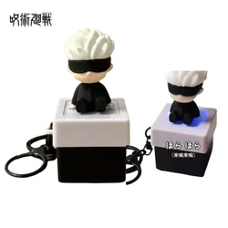 Jujutsu Kaisen Satoru Gojo figure model creative personalized button accumulation sound funny keychain pendant decompression toy