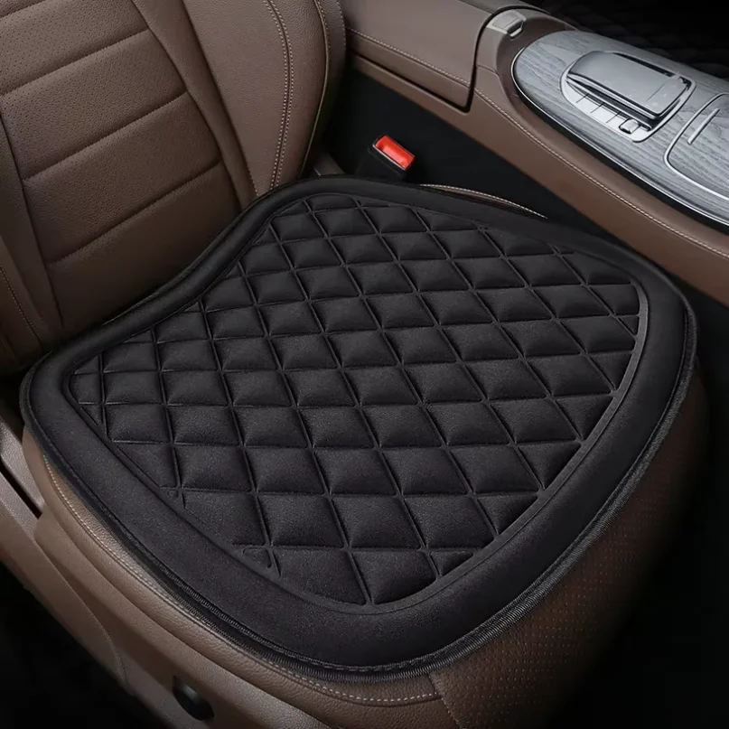 Coussin de siège de voiture pour conducteur avec mousse à mémoire de forme confortable et base antidérapante en caoutchouc, pour véhicules, chaise de bureau, maison, voiture, housse de siège.