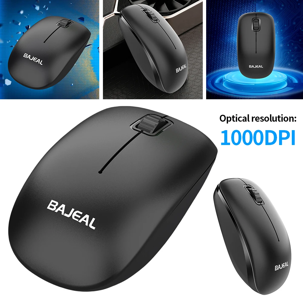 2.4G Wireless Mouse 1000DPI 2.4Ghz Gaming Mouse Battery Powered Optical Mouse Mini Mice for Notebook Computer