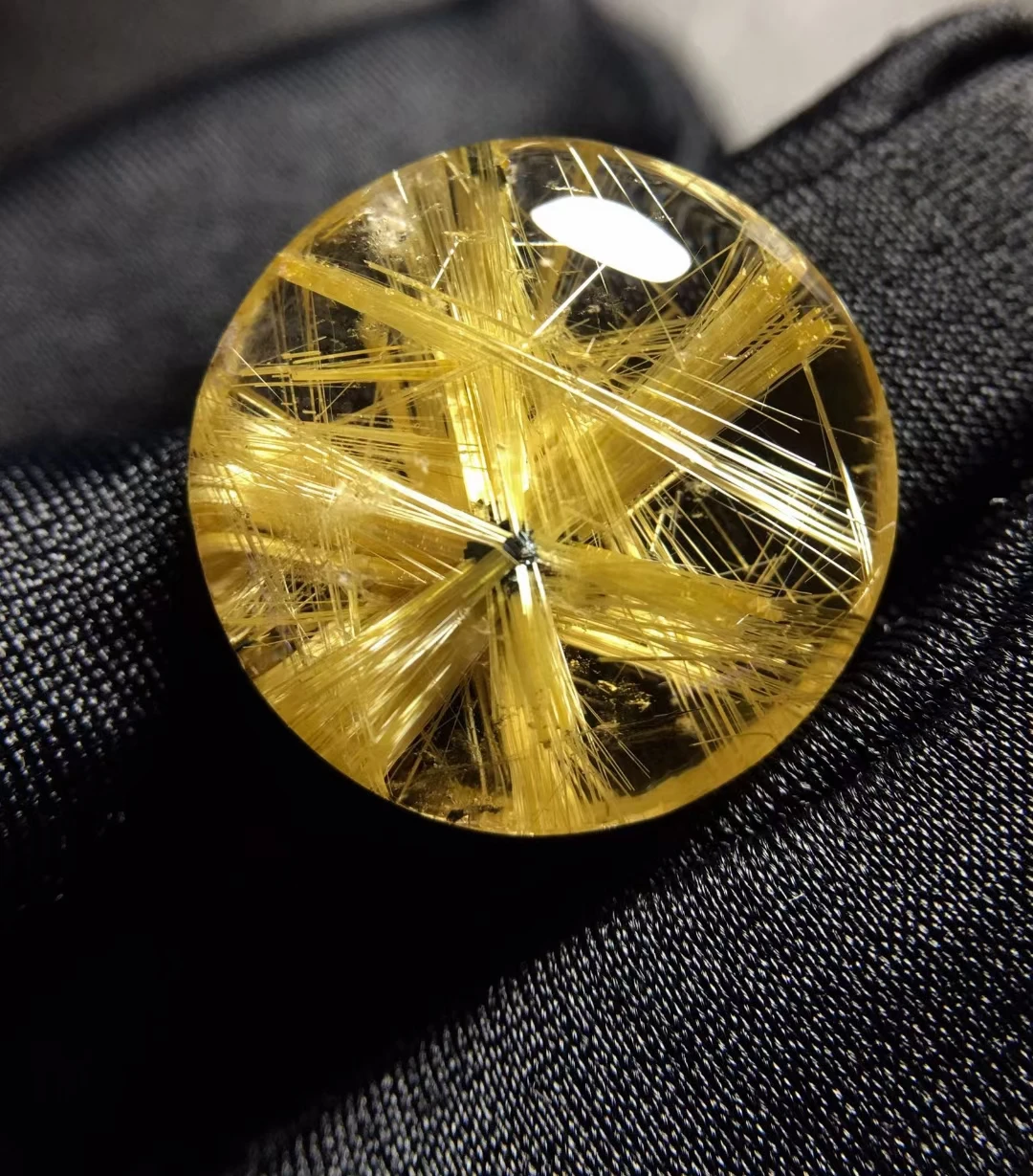 Natural Gold Rutilated Quartz Pendant Rutilated Quartz Jewelry Flower 18.6*8.3mm Gold Men Women Brazil AAAAAAA