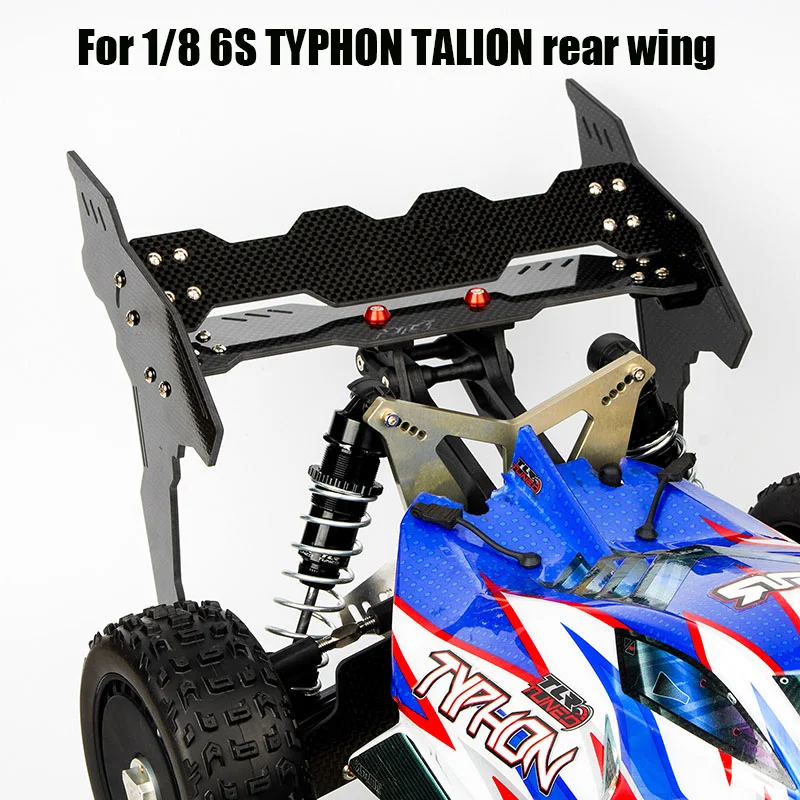 1 Pieza de Alerón Trasero de Fibra de Carbono para Auto Modelo ARRMA 6S TYPHON TALION 1/8, Camioneta RC, Auto RC