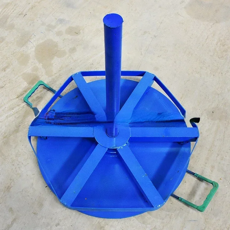 Diameter 0.8 to 1.2 meters power channel pay-out plate, optical cable steel strand horizontal turntable frame, load 5T8 tons