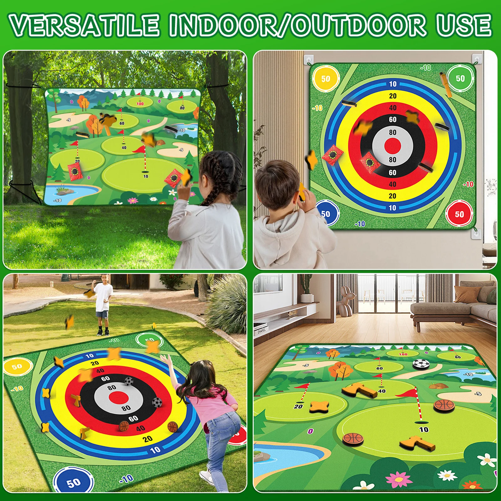 مجموعة ألعاب الرمي. لعبة رمي عائلية، مثالية للأطفال واللعب العائلي في الهواء الطلق، هدية عيد الميلاد المثالية