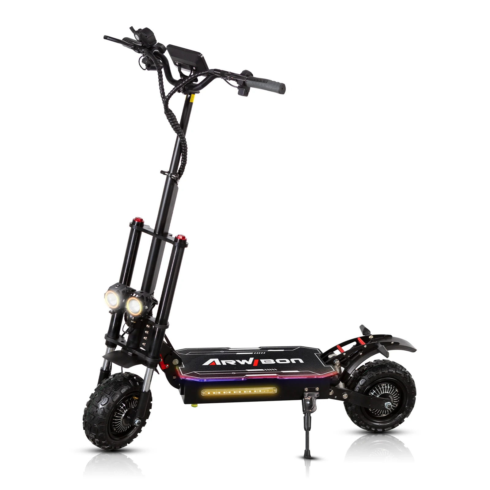 Arwibon Q12 PRO EU US UK Warehouse Adult Electric Scooter High Speed 80 km/h 11 Inch 3000w Dual Motor 60v 38ah Folding Electric